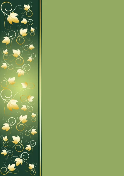 Page de titre verte du motif de légumes — Image vectorielle