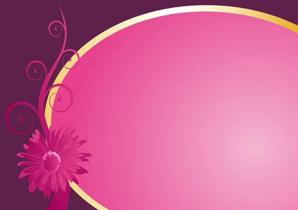 Page de titre avec motif floral rose — Image vectorielle