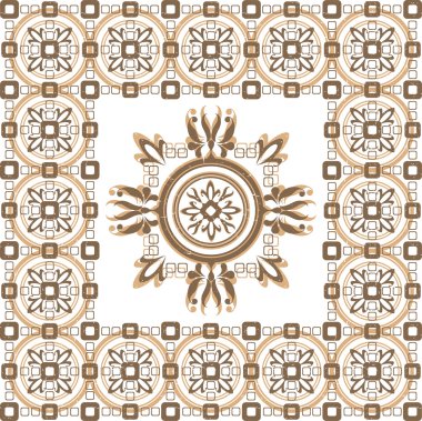 Beige pattern with ornament clipart