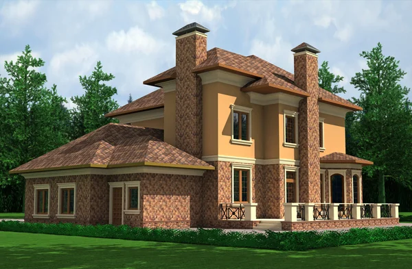 Country house, piękna architektura — Zdjęcie stockowe