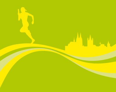 People running silhouette clipart