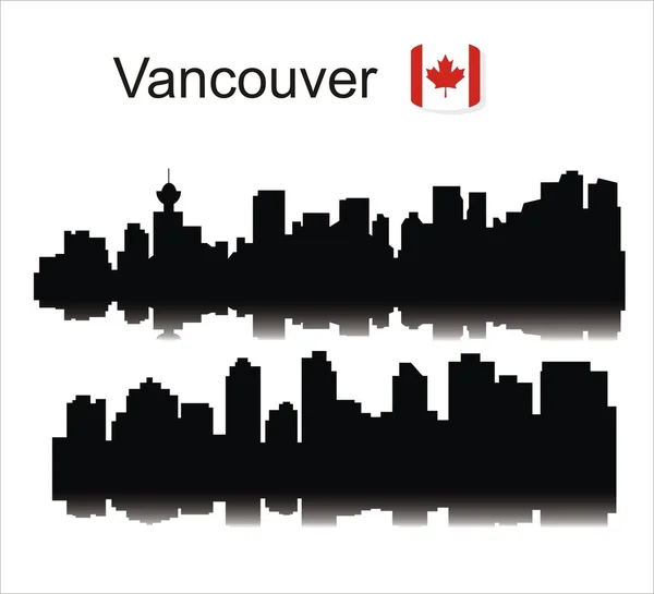 Datalnyj silueta Vancouver — Vector de stock