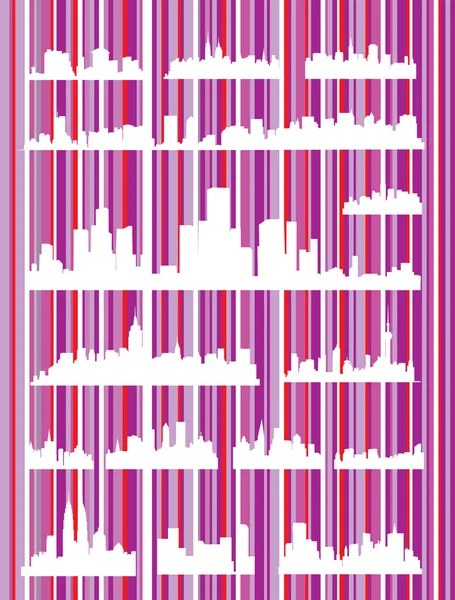 4 つの虹色インク縦長の平板のセット — ストックベクタ