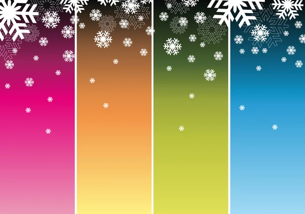 Slowly falling snowflakes Stock Illustration