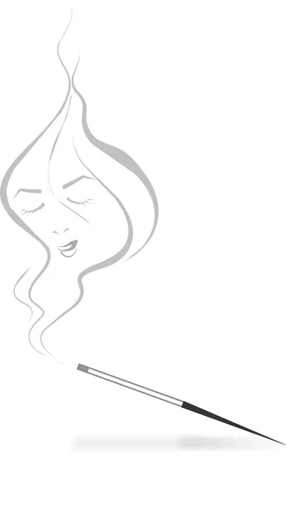 Lady In Smoke — Stock Photo, Image