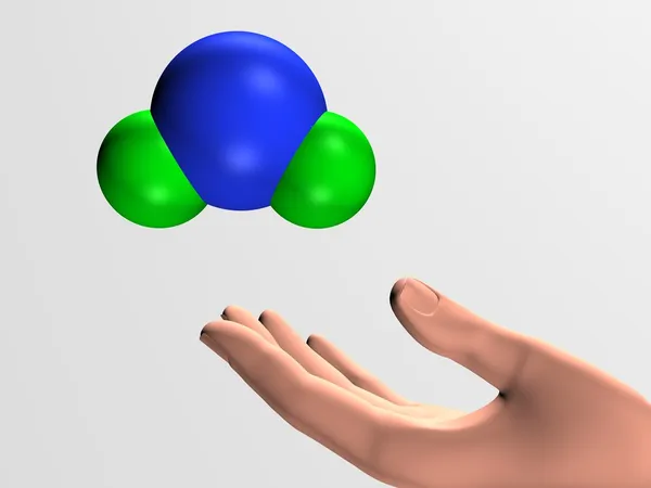 Molécula de água H2O — Fotografia de Stock