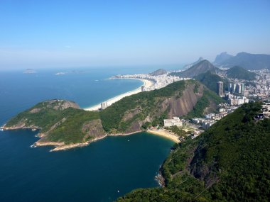 Flight view over Rio de Janeiro clipart