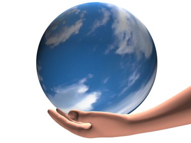 Planet i hand clipart