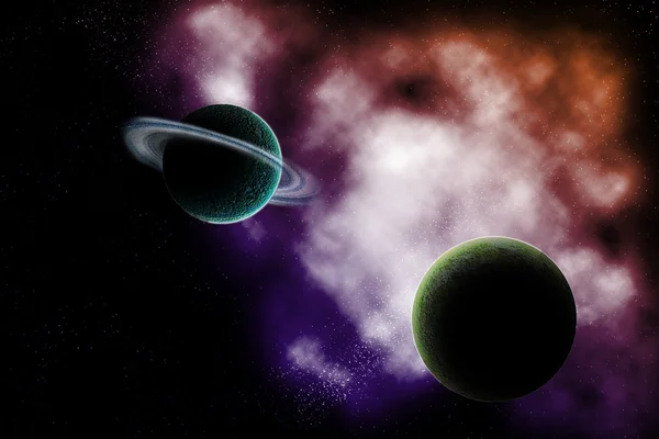 stock image Fantasy creation of planet and nebula