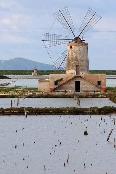 stock image Windmill in a salt mine