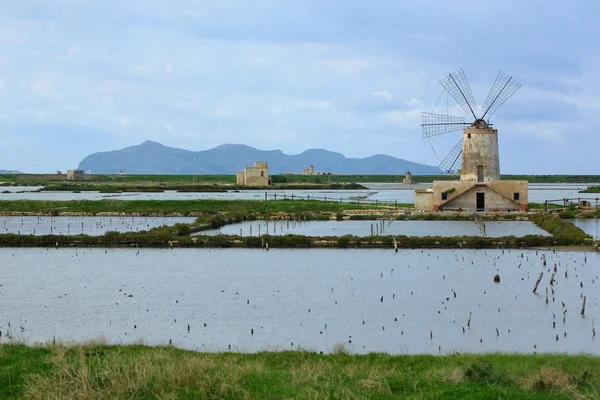 stock image Windmill in a salt mine