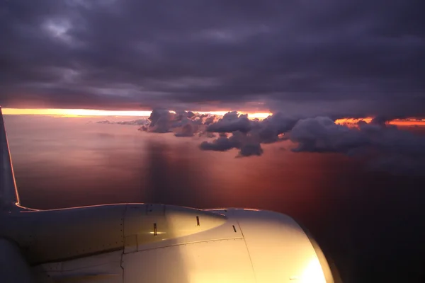 Alba vista dall'aereo — Foto Stock
