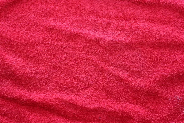 Asciugamano mano texture cotone rosso — Foto Stock