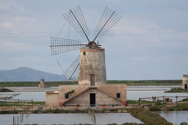 stock image Windmill in a salt mine