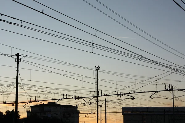 Railway wires — Stock Photo, Image