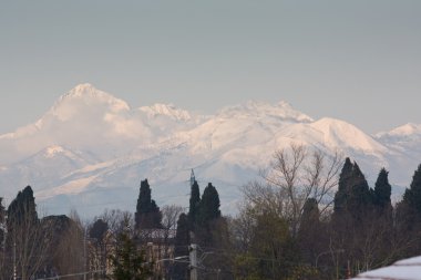 Pisa inusual kış görünümü altında