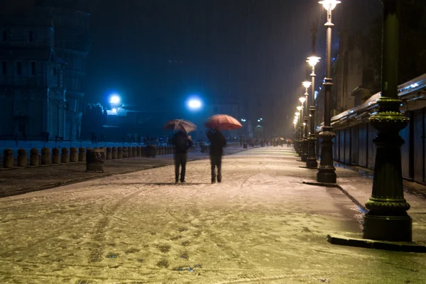 stock image Pisa under an inusual winter view