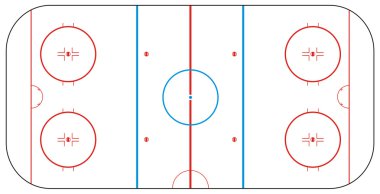 Ice hockey rink clipart