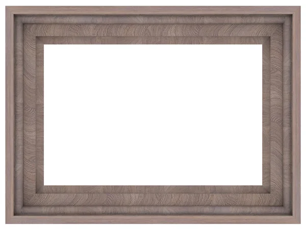 Isolated gray wood frame — Stock Photo, Image