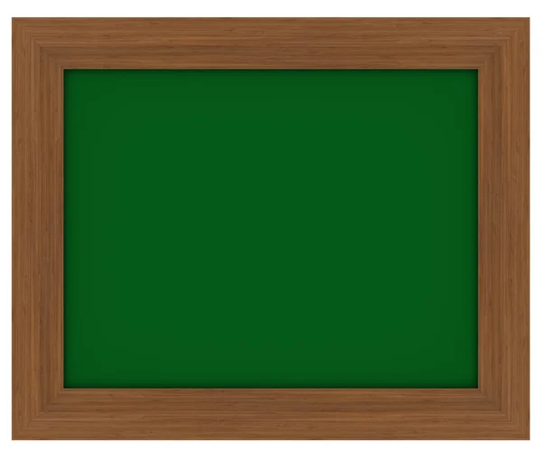 Marco de madera con fondo verde — Foto de Stock