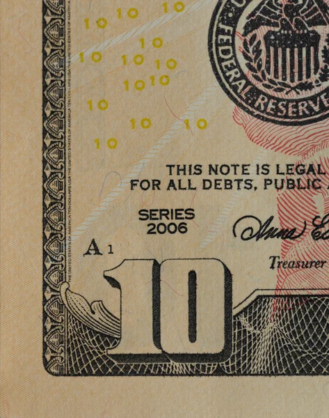 Ten dollar. — Stock Photo, Image
