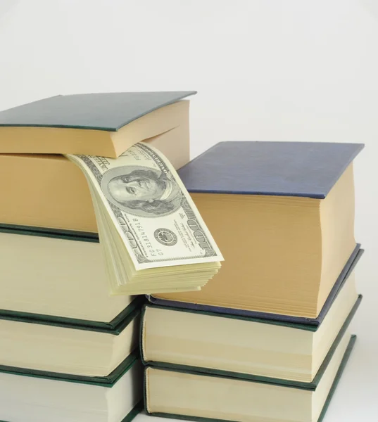 Dinero en libro . — Foto de Stock