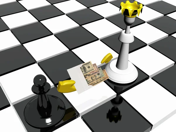 De pawn en de koning. — Stockfoto