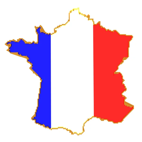 Χάρτης της Γαλλίας — Φωτογραφία Αρχείου