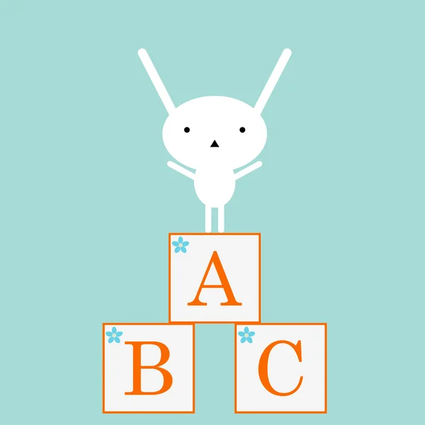 Abc 的小兔子 — 图库矢量图片