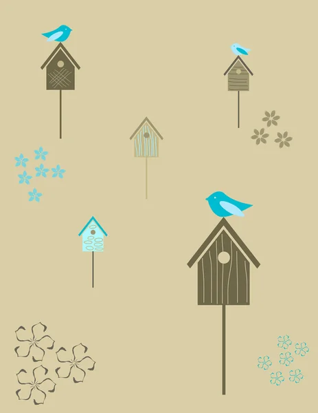 Birdhouses — Stock vektor