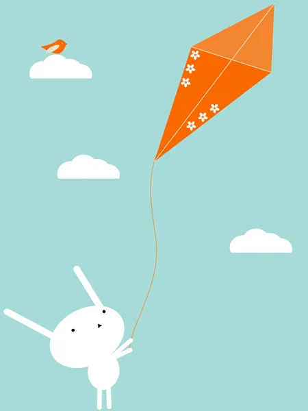 Voler un cerf-volant — Image vectorielle