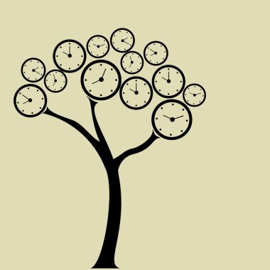 Clock tree clipart