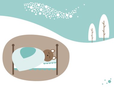 Winter sleep clipart