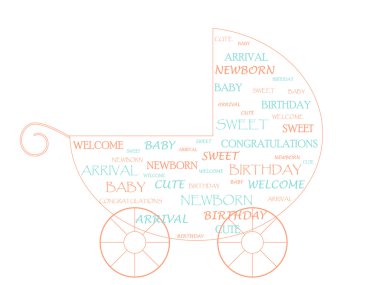 Baby stroller clipart