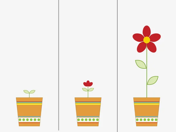 Growing flower — Stock Vector