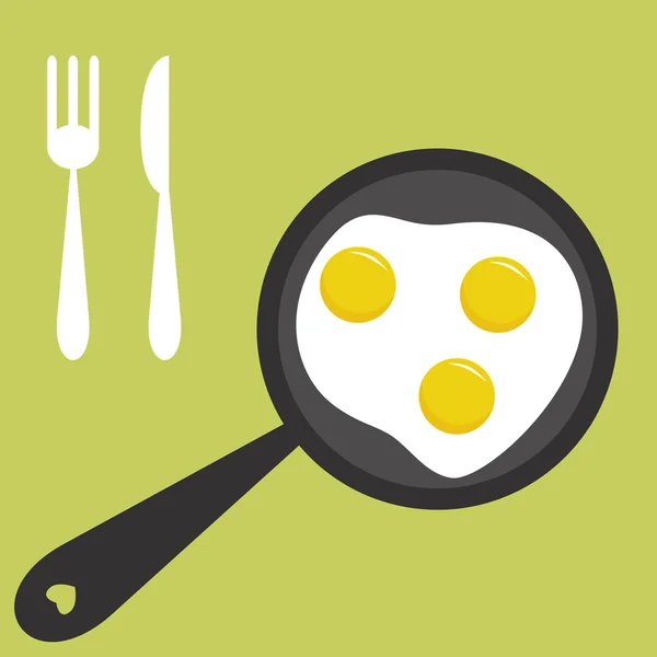 Τηγανητά αυγά — Διανυσματικό Αρχείο