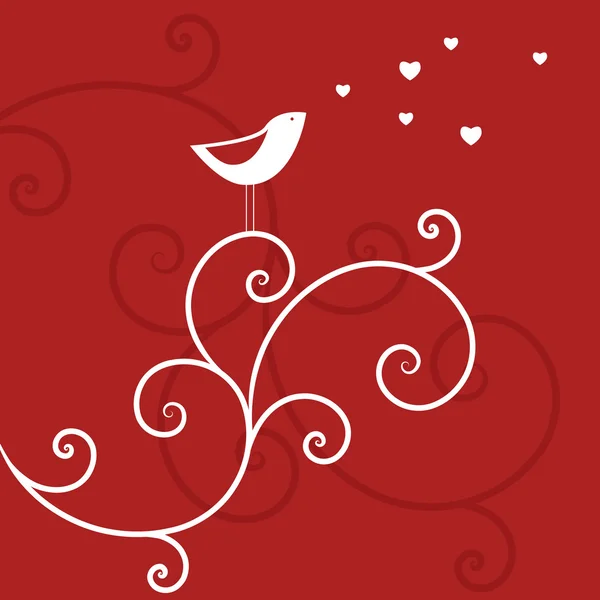 Oiseau amoureux — Image vectorielle