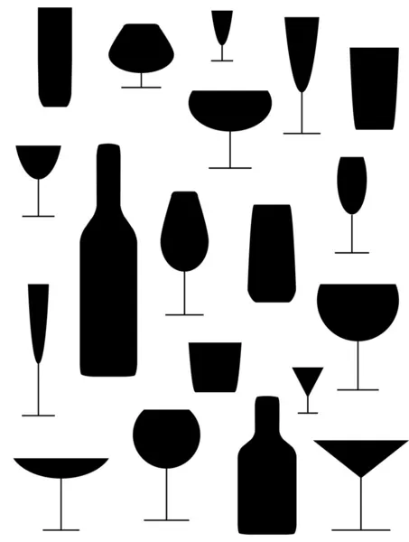 Verres à boire — Image vectorielle