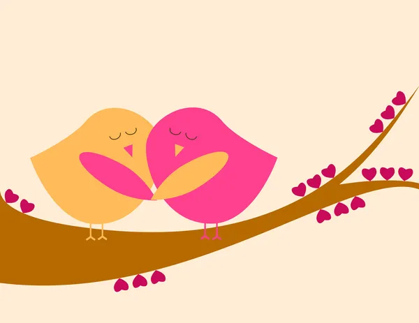 Aşk kuşları — Stok Vektör