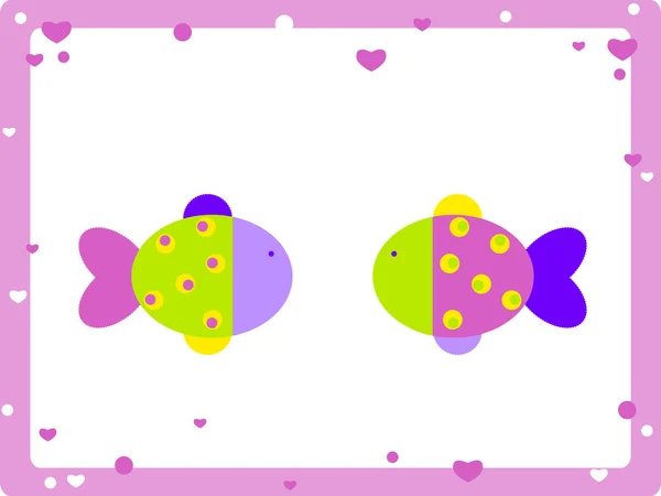 Amour poisson — Image vectorielle