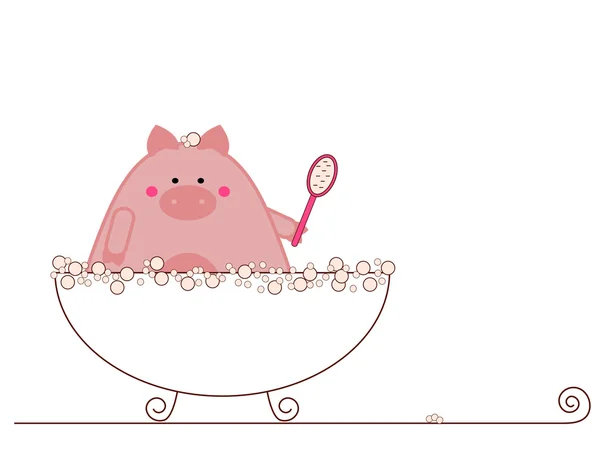 Schweine waschen — Stockvektor