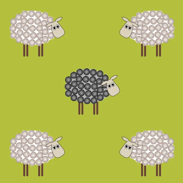 Owce czarne — Wektor stockowy