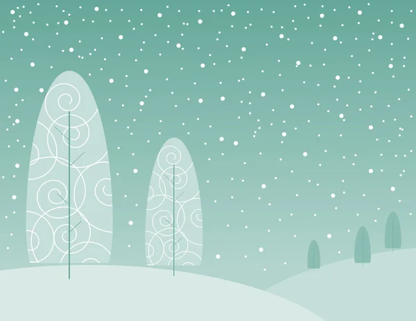 Zimowe drzewa — Wektor stockowy