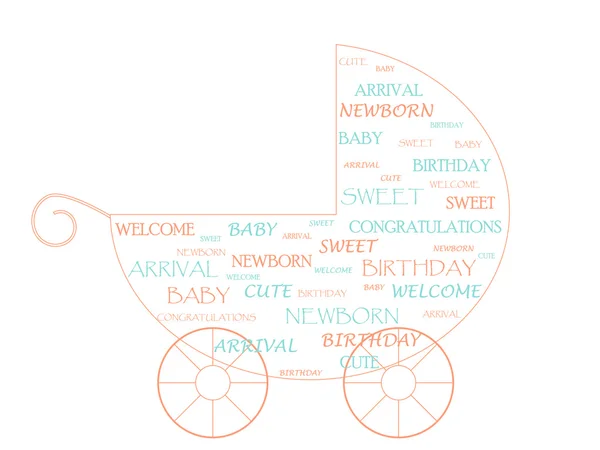 Bebek Arabası — Stok Vektör