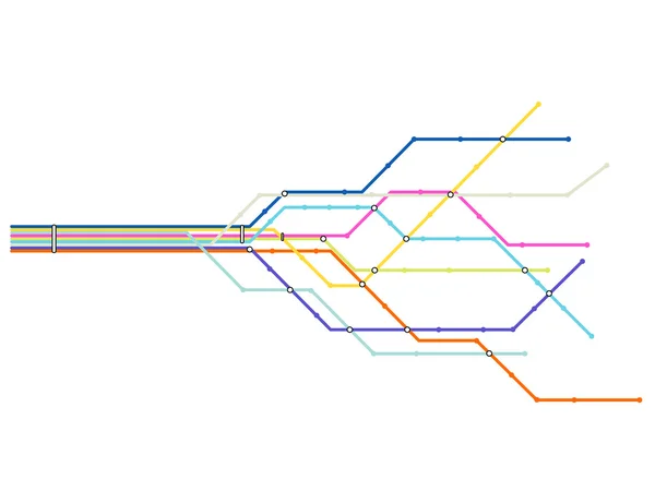 Mappa della metropolitana — Vettoriale Stock