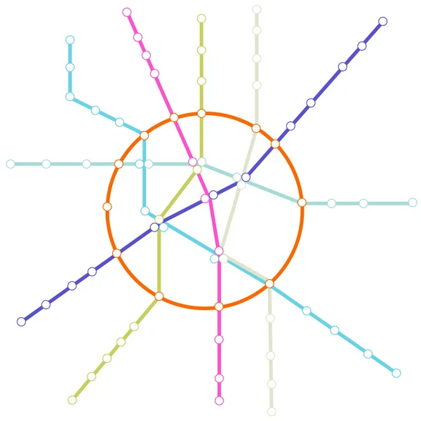 Карта метро — стоковий вектор