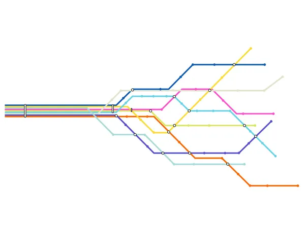 地下鉄の路線図 ロイヤリティフリーストックベクター