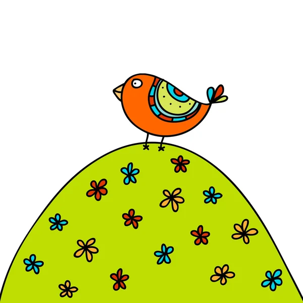 Oiseau d'été — Image vectorielle