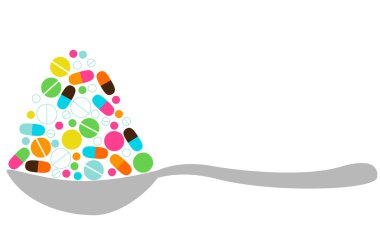 Spoon With Pills clipart