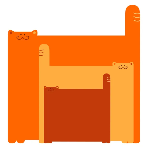 Trois chats — Image vectorielle